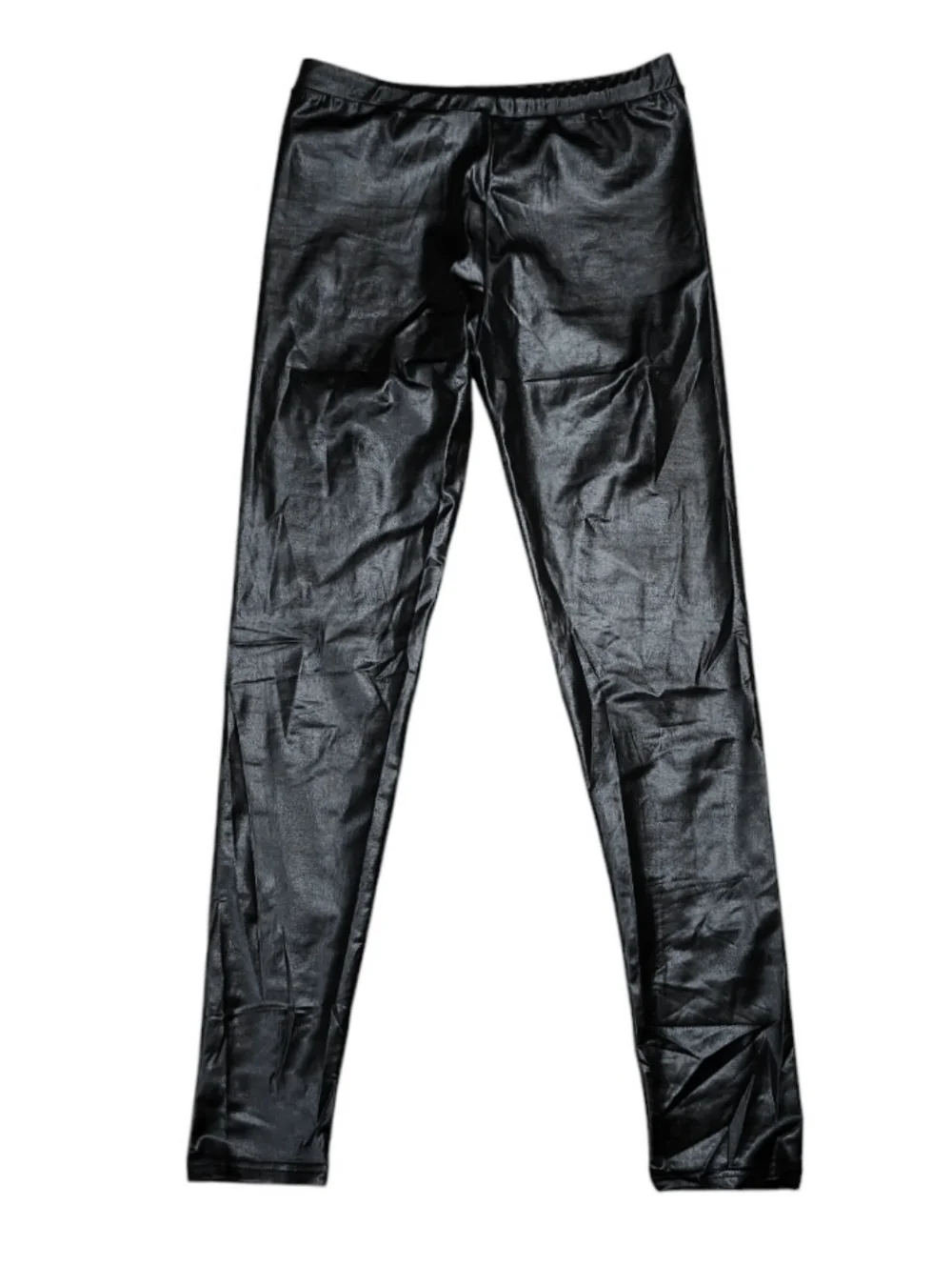 New Black Coated Leggings Womens Size Medium High Rise